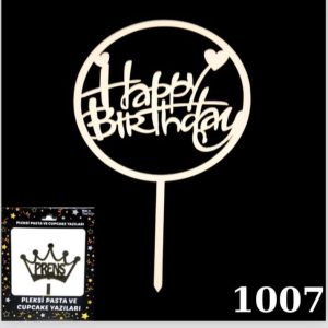 Gold Pleksi Happy Birthday 3