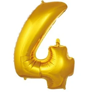 4 Rakam 40 İnc Gold Balon
