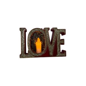 Love Mumlu Figür Kırmızı