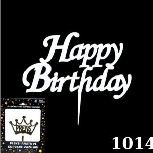 Gümüş Pleksi Happy Birthday