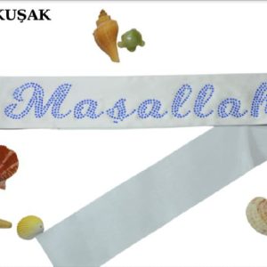 Taşlı Kuşak Maşallah Beyaz