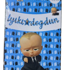 Karakterli Kaligrafi Banner Patron Bebek